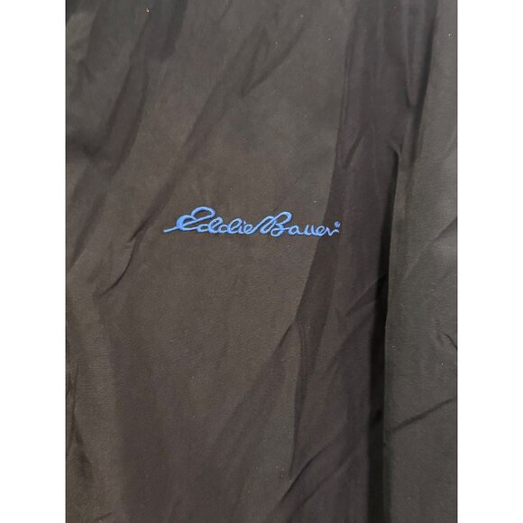 Eddie Bauer Black Windbreaker Jacket Mens XL Lightweight Polyester Outdoor Wear - Picture 4 of 7